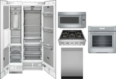 6 Piece Package Includes Refrigerator, Freezer, Cooktop, Wall Oven, Microwave And Dishwasher