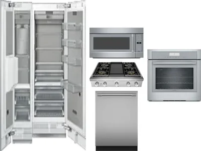 6 Piece Package Includes Refrigerator, Freezer, Cooktop, Wall Oven, Microwave And Dishwasher