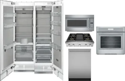 6 Piece Package Includes Refrigerator, Freezer, Cooktop, Wall Oven, Microwave And Dishwasher