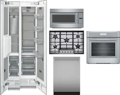 6 Piece Package Includes Refrigerator, Freezer, Cooktop, Wall Oven, Microwave And Dishwasher
