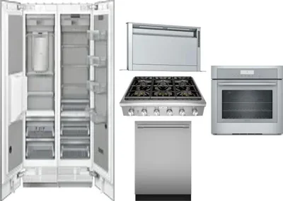 6 Piece Package Includes Refrigerator, Freezer, Cooktop, Wall Oven, Hood And Dishwasher