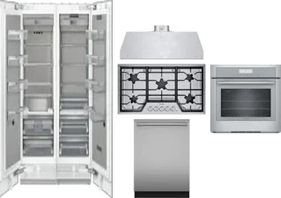 6 Piece Package Includes Refrigerator, Freezer, Cooktop, Wall Oven, Hood And Dishwasher