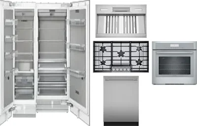 6 Piece Package Includes Refrigerator, Freezer, Cooktop, Wall Oven, Hood And Dishwasher