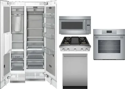 6 Piece Package Includes Refrigerator, Freezer, Cooktop, Wall Oven, Microwave And Dishwasher