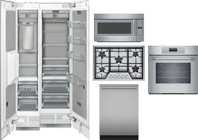 6 Piece Package Includes Refrigerator, Freezer, Cooktop, Wall Oven, Microwave And Dishwasher