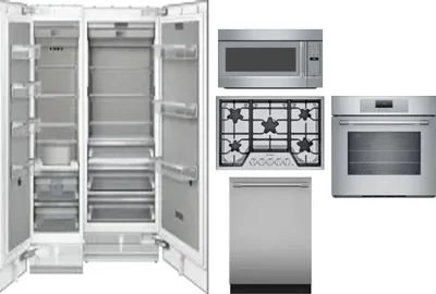 6 Piece Package Includes Refrigerator, Freezer, Cooktop, Wall Oven, Microwave And Dishwasher