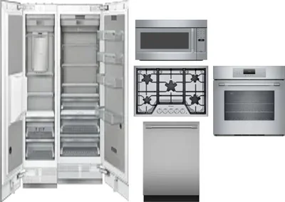 6 Piece Package Includes Refrigerator, Freezer, Cooktop, Wall Oven, Microwave And Dishwasher