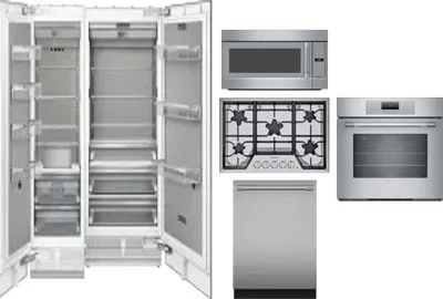 6 Piece Package Includes Refrigerator, Freezer, Cooktop, Wall Oven, Microwave And Dishwasher