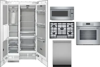 6 Piece Package Includes Refrigerator, Freezer, Cooktop, Wall Oven, Microwave And Dishwasher