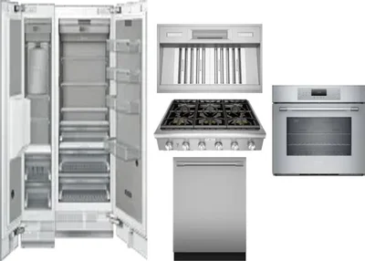 6 Piece Package Includes Refrigerator, Freezer, Cooktop, Wall Oven, Hood And Dishwasher