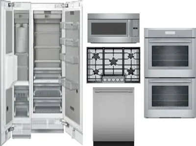 6 Piece Package Includes Refrigerator, Freezer, Cooktop, Wall Oven, Microwave And Dishwasher