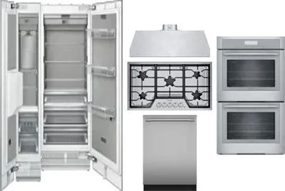 6 Piece Package Includes Refrigerator, Freezer, Cooktop, Wall Oven, Hood And Dishwasher