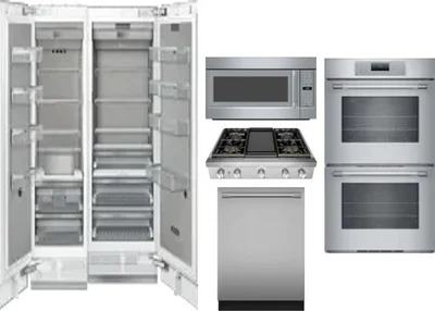 6 Piece Package Includes Refrigerator, Freezer, Cooktop, Wall Oven, Microwave And Dishwasher