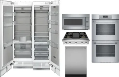 6 Piece Package Includes Refrigerator, Freezer, Cooktop, Wall Oven, Microwave And Dishwasher