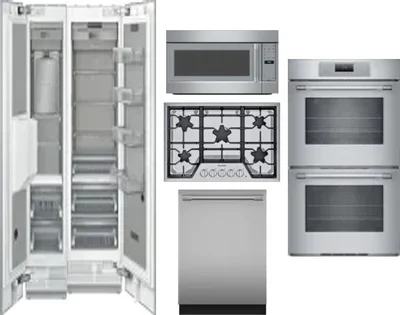 6 Piece Package Includes Refrigerator, Freezer, Cooktop, Wall Oven, Microwave And Dishwasher