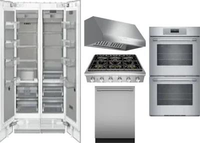 6 Piece Package Includes Refrigerator, Freezer, Cooktop, Wall Oven, Hood And Dishwasher