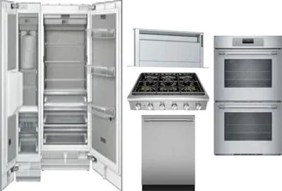 6 Piece Package Includes Refrigerator, Freezer, Cooktop, Wall Oven, Hood And Dishwasher