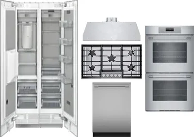 6 Piece Package Includes Refrigerator, Freezer, Cooktop, Wall Oven, Hood And Dishwasher