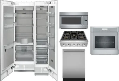 6 Piece Package Includes Refrigerator, Freezer, Cooktop, Wall Oven, Microwave And Dishwasher