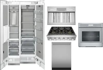 6 Piece Package Includes Refrigerator, Freezer, Cooktop, Wall Oven, Hood And Dishwasher
