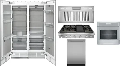 6 Piece Package Includes Refrigerator, Freezer, Cooktop, Wall Oven, Hood And Dishwasher