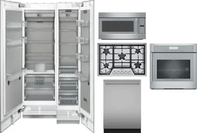 6 Piece Package Includes Refrigerator, Freezer, Cooktop, Wall Oven, Microwave And Dishwasher