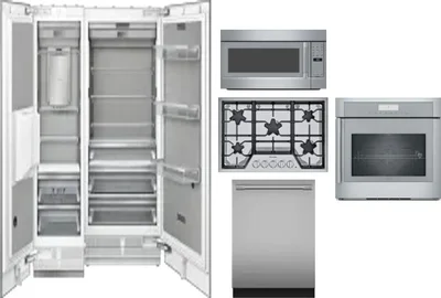 6 Piece Package Includes Refrigerator, Freezer, Cooktop, Wall Oven, Microwave And Dishwasher