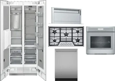 6 Piece Package Includes Refrigerator, Freezer, Cooktop, Wall Oven, Hood And Dishwasher