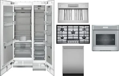 6 Piece Package Includes Refrigerator, Freezer, Cooktop, Wall Oven, Hood And Dishwasher
