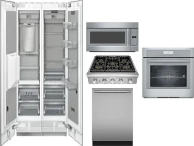 6 Piece Package Includes Refrigerator, Freezer, Cooktop, Wall Oven, Microwave And Dishwasher