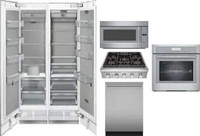 6 Piece Package Includes Refrigerator, Freezer, Cooktop, Wall Oven, Microwave And Dishwasher