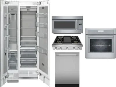 6 Piece Package Includes Refrigerator, Freezer, Cooktop, Wall Oven, Microwave And Dishwasher
