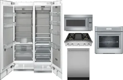 6 Piece Package Includes Refrigerator, Freezer, Cooktop, Wall Oven, Microwave And Dishwasher