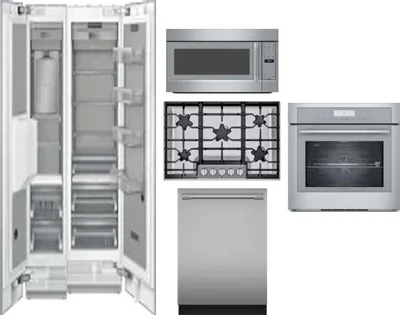 6 Piece Package Includes Refrigerator, Freezer, Cooktop, Wall Oven, Microwave And Dishwasher