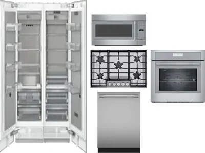 6 Piece Package Includes Refrigerator, Freezer, Cooktop, Wall Oven, Microwave And Dishwasher