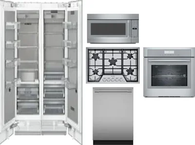 6 Piece Package Includes Refrigerator, Freezer, Cooktop, Wall Oven, Microwave And Dishwasher