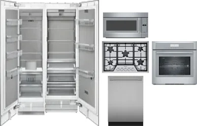 6 Piece Package Includes Refrigerator, Freezer, Cooktop, Wall Oven, Microwave And Dishwasher