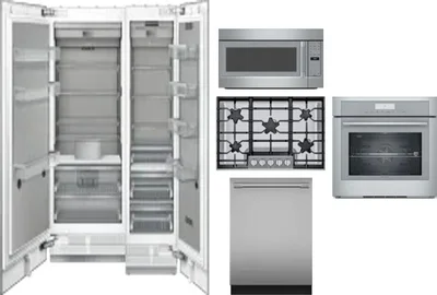 6 Piece Package Includes Refrigerator, Freezer, Cooktop, Wall Oven, Microwave And Dishwasher