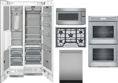 6 Piece Package Includes Refrigerator, Freezer, Cooktop, Wall Oven, Microwave And Dishwasher