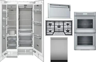 6 Piece Package Includes Refrigerator, Freezer, Cooktop, Wall Oven, Hood And Dishwasher