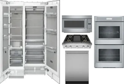 6 Piece Package Includes Refrigerator, Freezer, Cooktop, Wall Oven, Microwave And Dishwasher