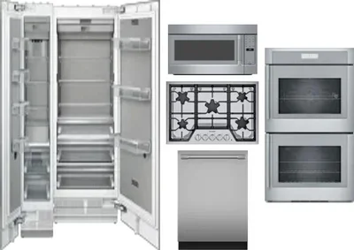 6 Piece Package Includes Refrigerator, Freezer, Cooktop, Wall Oven, Microwave And Dishwasher