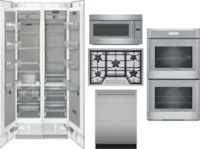 6 Piece Package Includes Refrigerator, Freezer, Cooktop, Wall Oven, Microwave And Dishwasher