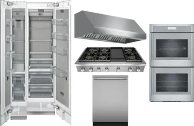 6 Piece Package Includes Refrigerator, Freezer, Cooktop, Wall Oven, Hood And Dishwasher