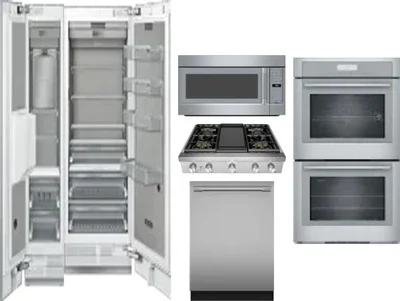 6 Piece Package Includes Refrigerator, Freezer, Cooktop, Wall Oven, Microwave And Dishwasher