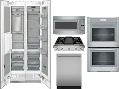 6 Piece Package Includes Refrigerator, Freezer, Cooktop, Wall Oven, Microwave And Dishwasher