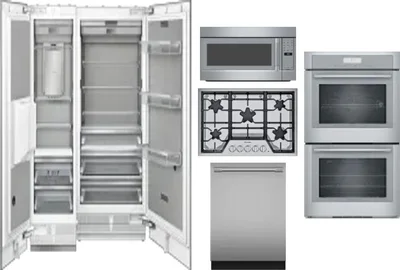 6 Piece Package Includes Refrigerator, Freezer, Cooktop, Wall Oven, Microwave And Dishwasher