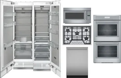 6 Piece Package Includes Refrigerator, Freezer, Cooktop, Wall Oven, Microwave And Dishwasher