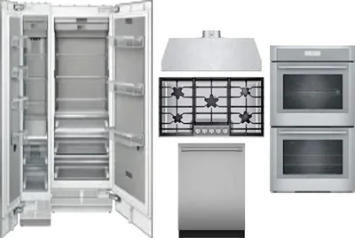 6 Piece Package Includes Refrigerator, Freezer, Cooktop, Wall Oven, Hood And Dishwasher