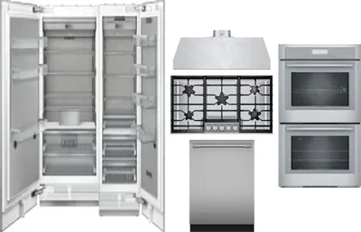 6 Piece Package Includes Refrigerator, Freezer, Cooktop, Wall Oven, Hood And Dishwasher